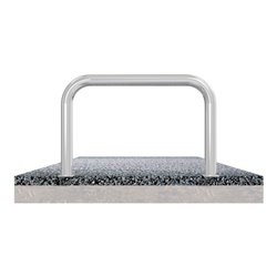 Schake Schutzbügel Ø76 mm, Breite 750 mm, Höhe über Flur 650mm, weiss / rot, zum Aufdübeln