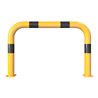 Schake Schutzbügel Ø76 mm, Breite 1000 mm, Höhe über Flur 650mm, gelb / schwarz, zum Aufdübeln