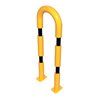 Schake Schutzbügel Ø76 mm, Breite 400 mm, Höhe über Flur 1150mm, gelb / schwarz, zum Aufdübeln