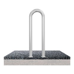 Schake Schutzbügel Ø76 mm, Breite 400 mm, Höhe über Flur 1150mm, weiss / rot, zum Aufdübeln