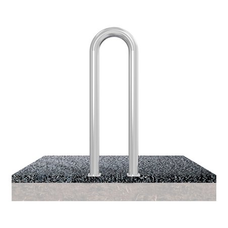 Schake Schutzbügel Ø76 mm, Breite 400 mm, Höhe über Flur 1150mm, weiss / rot, zum Aufdübeln