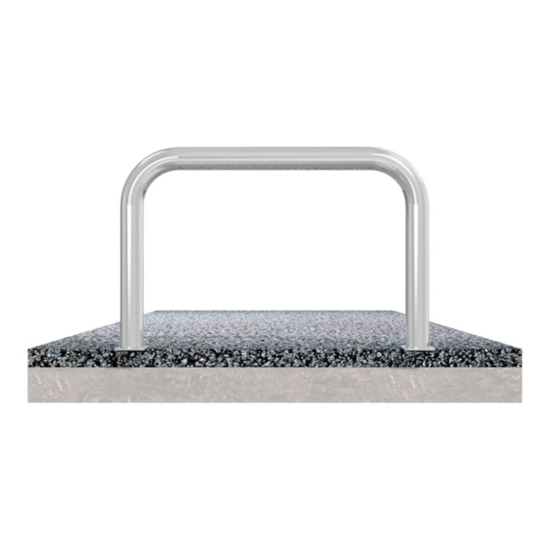 Schake Schutzbügel Ø76 mm, Breite 1000 mm, Höhe über Flur 650mm, weiss / rot, zum Aufdübeln