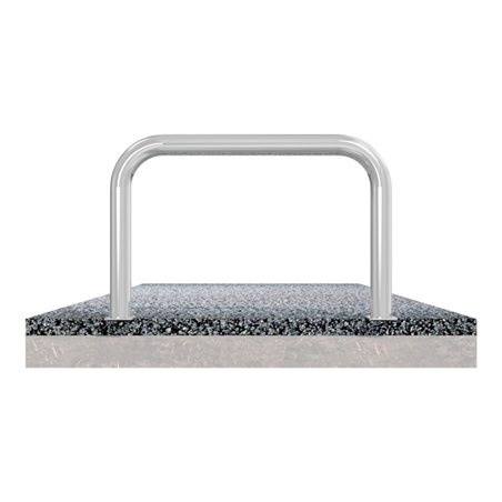 Schake Schutzbügel Ø76 mm, Breite 1000 mm, Höhe über Flur 650mm, weiss / rot, zum Aufdübeln