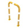 Schake Schutzbügel Ø76 mm, Breite 750 mm, Höhe über Flur 1150mm, gelb / schwarz, zum Aufdübeln