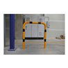 Schake Schutzbügel Ø76 mm, Breite 750 mm, Höhe über Flur 1150mm, gelb / schwarz, zum Aufdübeln