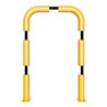 Schake Schutzbügel Ø76 mm, Breite 750 mm, Höhe über Flur 1150mm, gelb / schwarz, zum Aufdübeln