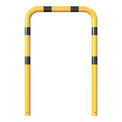 Schake Schutzbügel Ø76 mm, Breite 1000 mm, Höhe über Flur 1150mm, zum Einbetonieren, gelb / schwarz