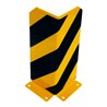 Schake Anfahrschutzwinkel, standard Stahlblech 5mm, gelb, beschichtet, + schwarzen Streifen, Schenkellänge 160mm, Höhe 200mm