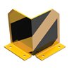 Schake Anfahrschutzwinkel, standard Stahlblech 5mm, gelb, beschichtet, + schwarzen Streifen, Schenkellänge 160mm, Höhe 200mm