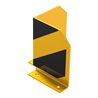 Schake Anfahrschutzwinkel, standard Stahlblech 5mm, gelb, beschichtet, + schwarzen Streifen, Schenkellänge 160mm, Höhe 200mm