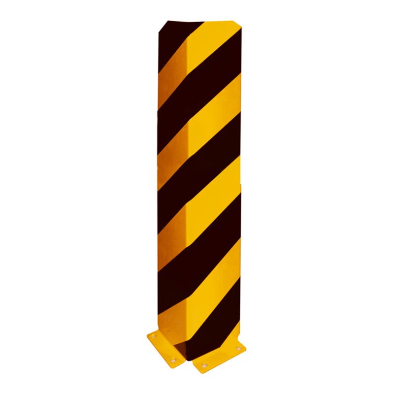 Schake Anfahrschutzwinkel, standard Stahlblech 5mm, gelb, beschichtet, + schwarzen Streifen (Folie beigelegt), Schenkellänge 160