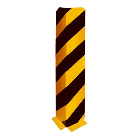 Schake Anfahrschutzwinkel, standard Stahlblech 5mm, gelb, beschichtet, + schwarzen Streifen (Folie beigelegt), Schenkellänge 160