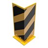 Schake Anfahrschutz, elastisch Stahlblech 6mm stark, gelb, beschichtet, + schwarzen Streifen, zum Aufdüben Höhe: 400 mm Schenkel