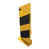 Schake Anfahrschutz, elastisch Stahlblech 6mm stark, gelb, beschichtet, + schwarzen Streifen, zum Aufdüben Höhe: 400 mm Schenkel