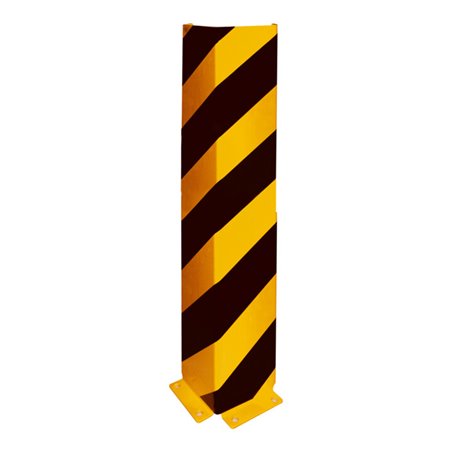 Schake Anfahrschutz, Winkel Stahlblech 6mm, Höhe 800mm, Schenkellänge 160mm, gelb / schwarz