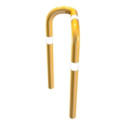 Schake Rammschutzbügel Einseitig, vertiefte Ausführung Gesamttiefe: ca. 350 mm Einseitig links gelb/schwarz Breite: 600 mm, Höhe