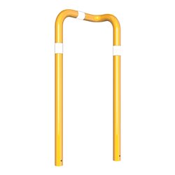 Schake Rammschutzbügel Einseitig, vertiefte Ausführung Gesamttiefe: ca. 350 mm Einseitig rechts gelb/schwarz Breite: 600 mm, Höh