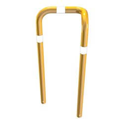 Schake Rammschutzbügel Einseitig, vertiefte Ausführung Gesamttiefe: ca. 350 mm Einseitig rechts gelb/schwarz Breite: 600 mm, Höh