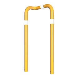 Schake Rammschutzbügel Einseitig, vertiefte Ausführung Gesamttiefe: ca. 260 mm Einseitig links gelb/schwarz Breite: 600 mm, Höhe