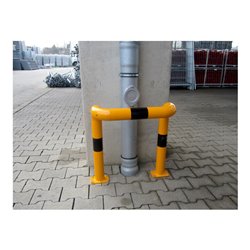 Schake Rammschutzbügel Einseitig, vertiefte Ausführung Gesamttiefe: ca. 260 mm Einseitig links gelb/schwarz Breite: 600 mm, Höhe