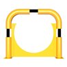 Schake Schutzbügel + Unterfahrschutz Ø76 mm, Breite 750 mm, Höhe über Flur 650mm, gelb / schwarz, zum Aufdübeln