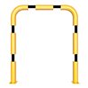 Schake Schutzbügel Ø76 mm, Breite 1000 mm, Höhe über Flur 1150mm, gelb / schwarz, zum Aufdübeln