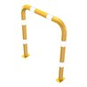 Schake Schutzbügel Ø76 mm, Breite 1000 mm, Höhe über Flur 1150mm, gelb / schwarz, zum Aufdübeln