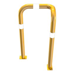 Schake Rammschutzbügel Einseitig, vertiefte Ausführung Gesamttiefe: ca. 350 mm Einseitig rechts gelb/schwarz Breite: 600 mm, Höh