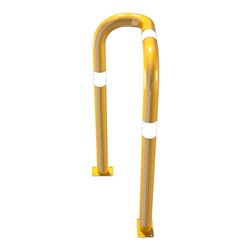 Schake Rammschutzbügel Einseitig, vertiefte Ausführung Gesamttiefe: ca. 260 mm Einseitig links gelb/schwarz Breite: 600 mm, Höhe