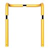 Schake Rammschutzbügel Doppelbügel, vertiefte Ausführung Gesamttiefe: ca. 350mm + 2 Standpfosten gelb/schwarz Breite: 1000 mm, H
