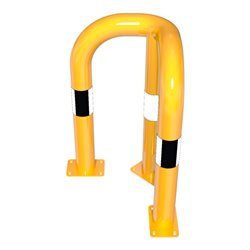 Schake Schutzwinkel 90°, Ø76 mm, 350 mm x 350 mm, Höhe über Flur 650mm, gelb / schwarz