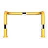 Schake Rammschutzbügel Doppelbügel, vertiefte Ausführung Gesamttiefe: ca. 350mm + 2 Standpfosten gelb/schwarz Breite: 1000 mm, H