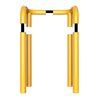 Schake Rammschutzbügel Doppelbügel, Gesamttiefe 400 mm + 4 Standpfosten gelb/schwarz Breite: 750 mm, Höhe Überflur: 650 mm zum E
