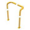 Schake Rammschutzbügel Doppelbügel, vertiefte Ausführung Gesamttiefe: ca. 350mm + 2 Standpfosten gelb/schwarz Breite: 1000 mm, H