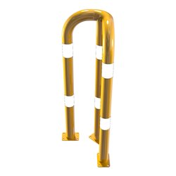 Schake Schutzwinkel 90°, Ø76 mm, 350 mm x 350 mm, Höhe über Flur 1150mm, gelb / schwarz