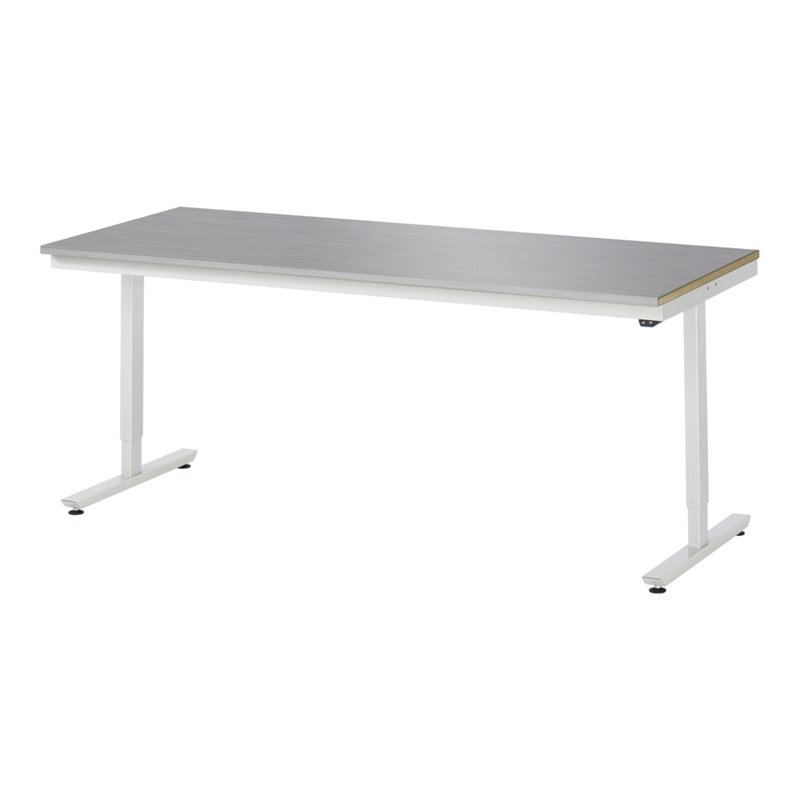 Rau Werkbank mit absenkbarem Fahrgestell 8183 880 mm Buche-Massiv-Platte 700 mm