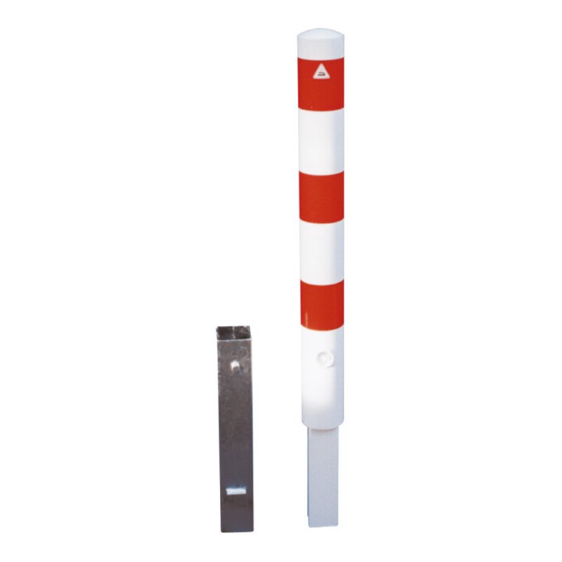 Schake Absperrpfosten Typ 489FB, herausnehmbar, Ø 89mm + Dreikantverschluß, +Bodenhülse,t