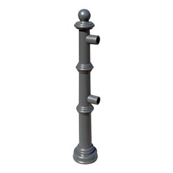 Schake Alu Stilpfosten Typ 495B anthrazitgrau, beschichtet, ca. 900 mm Überflur Endpfosten für Oberholm