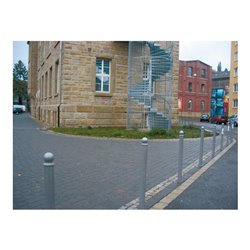 Schake Stilpoller, umlegbar + Profilzylinderschloß, selbsteinrastende Verriegelung, für Dübelbefestigung, beschichtet