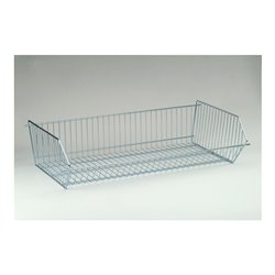 Regalwerk BERT-Gitterkorb aus verzinktem Draht für Regalfeld B x T 1005 x 500 mm