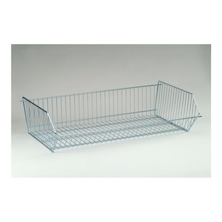 Regalwerk BERT-Gitterkorb aus verzinktem Draht für Regalfeld B x T 1005 x 500 mm