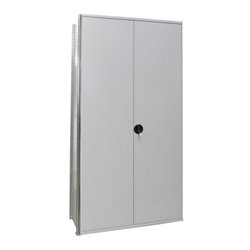 Regalwerk BERT-Vorsatz-Flügeltür HxB 2000 x 1000  Stahl beschichtet in RAL 7035