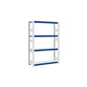 Regalwerk EMIL-Weitspannregal Stahlpaneel Grundfeld HxBxT 3000x1750x400mm mit 4 Fachebenen
