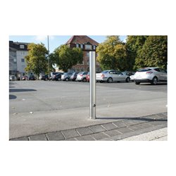 Schake Sperrpfosten aus Edelstahl Typ 40103 Ø 102mm, ortsfest Gesamtlänge: 1200mm, geschliffen