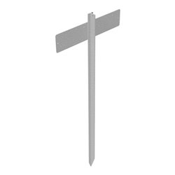 Schake Einschlagstab Typ 4044 für Parkplatzbeschilderung, aus T, Profil 40mm + Einschlagspitze, Länge 1200mm Schildblech 110 x 5