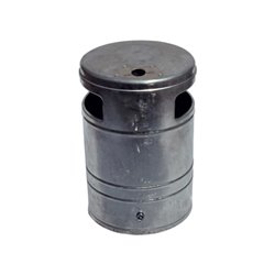 Schake Abfallbehälter 40l, + Ascher Ø 340mm Höhe 530mm, + Standpfosten