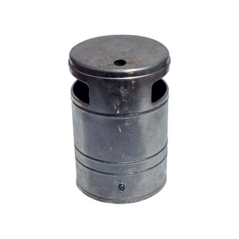 Schake Abfallbehälter 40l, + Ascher Ø 340mm Höhe 530mm, + Standpfosten