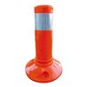 Schake Flexipfosten rot, selbstaufrichtend, Ø 80mm, Höhe: 300mm + 1 weiß refl. Streifen, inkl Befestigungsmaterial