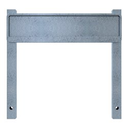 Schake Haltevorrichtung für Parkplatzbeschilderung, zum Einbetonieren, 2 Stützpfosten 40x40mm, + Kennzeichenhalter (inkl.), Höhe