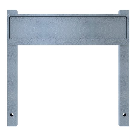 Schake Haltevorrichtung für Parkplatzbeschilderung, zum Einbetonieren, 2 Stützpfosten 40x40mm, + Kennzeichenhalter (inkl.), Höhe